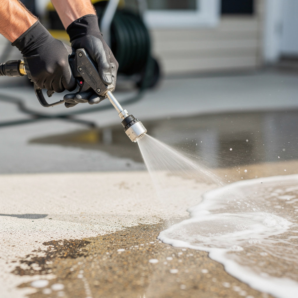 Nashville Pressure Pros team performing comprehensive pressure washing services on a residential property in Tennessee